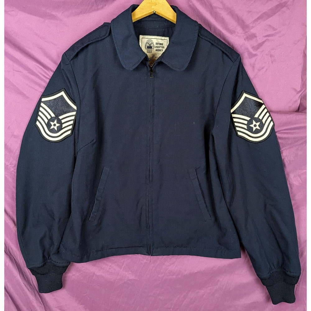 Vintage USAF Air Force Service Jacket Womens 14XL Master Sgt Wings Collection